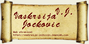 Vaskrsija Jocković vizit kartica